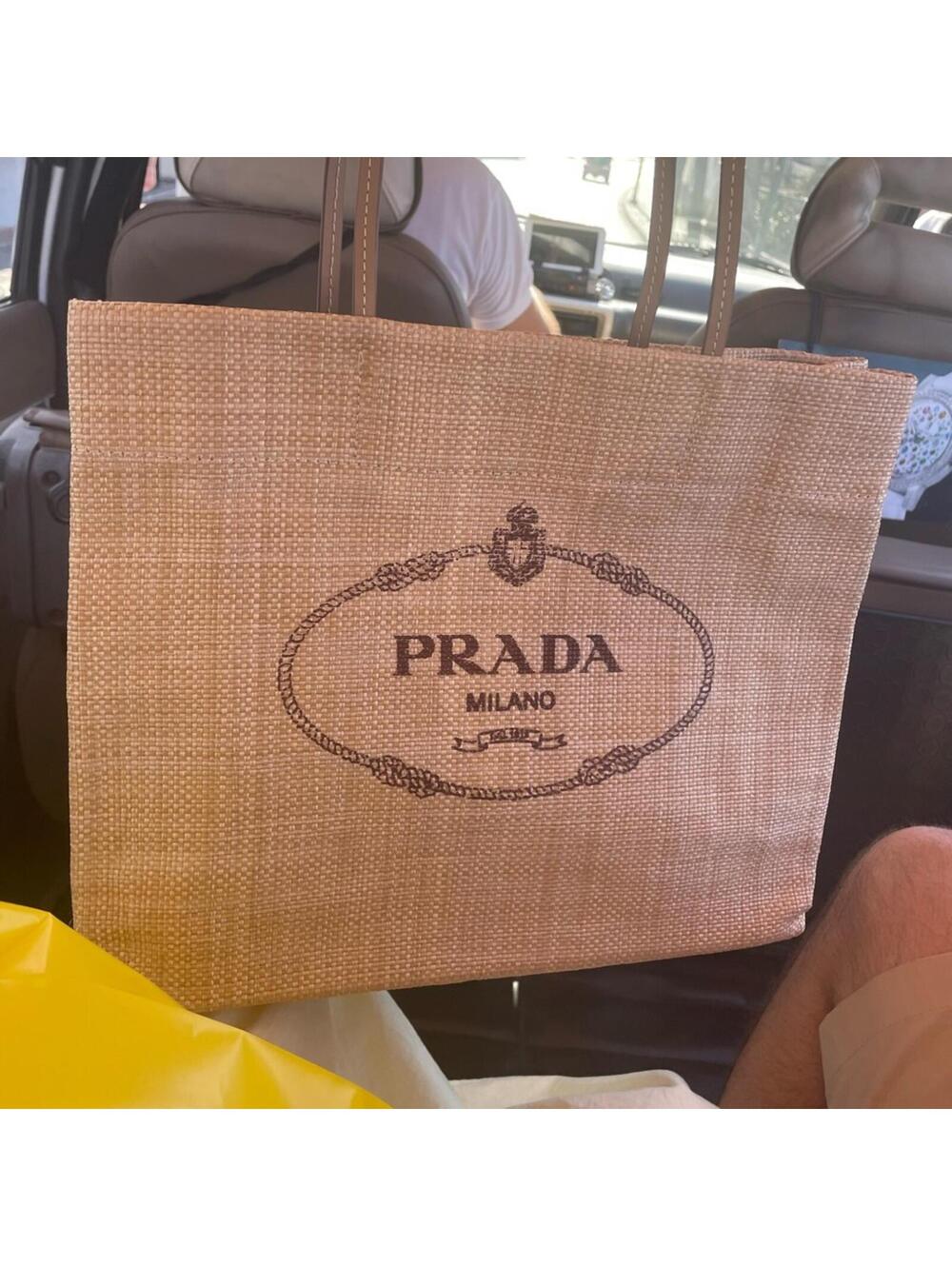 Prada Natural Raffia Paglia Tote - Picture 3 of 3